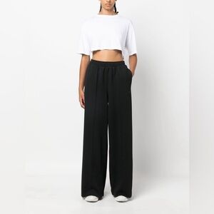 adidas Black Premium Essentials Wide Leg Track Pants S